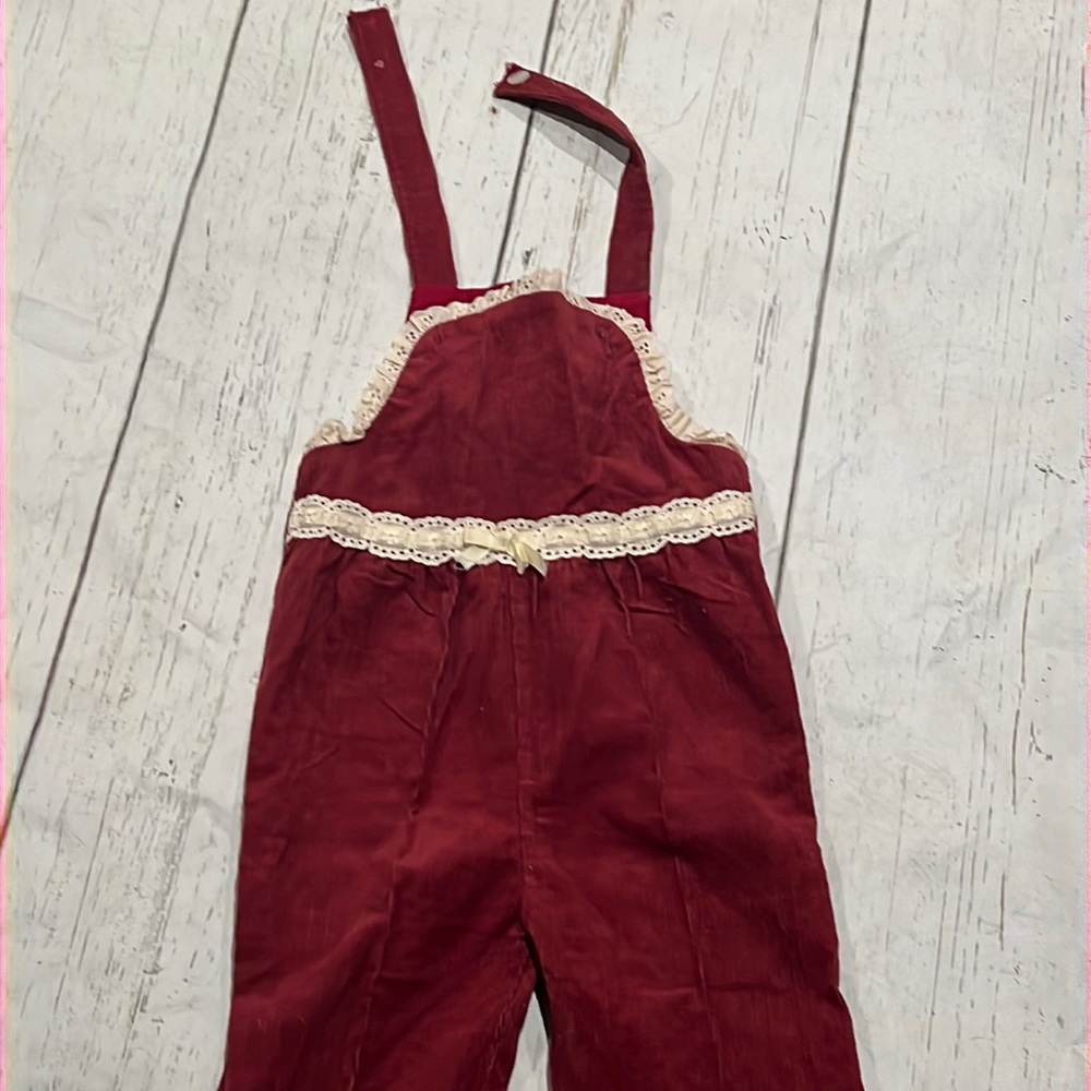 Good Lad’s girls burgundy vintage corduroy overalls